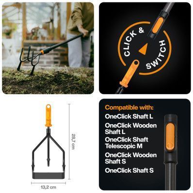 Насадка-культиватор-сапа Fiskars OneClick&trade; (1080685) 1080685 фото