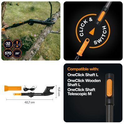 Насадка-висоторіз контактний Fiskars OneClick&trade; (1080702) 1080702 фото