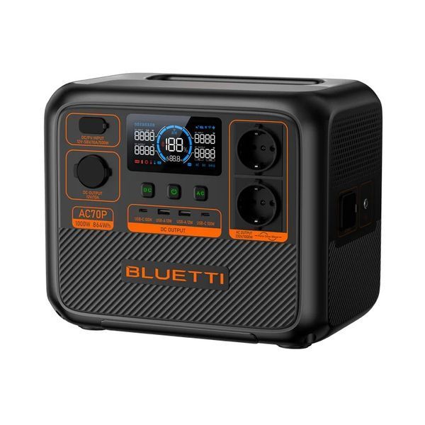Зарядная станция Bluetti AC70P, 1000 Вт, 864 Вт*ч (электростанция для дома) AC70P фото