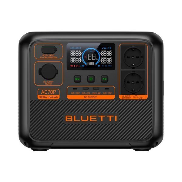 Зарядная станция Bluetti AC70P, 1000 Вт, 864 Вт*ч (электростанция для дома) AC70P фото