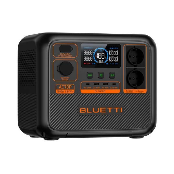Зарядная станция Bluetti AC70P, 1000 Вт, 864 Вт*ч (электростанция для дома) AC70P фото