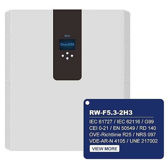 Система зберігання енергії RW-F5.3-2H3 Deye (3,6 kW LiFePO4 51,2V 100Ah 5,32kWh) RW-F5.3-2H3 Deye фото