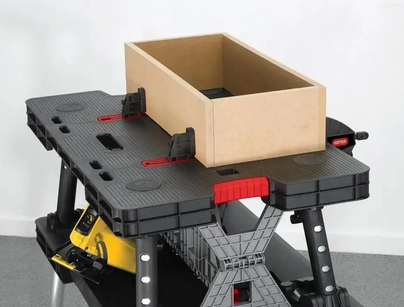 Верстак-стіл переносний Keter Folding Work Table Pro 237005 плюс 2 струбцини 237005 фото