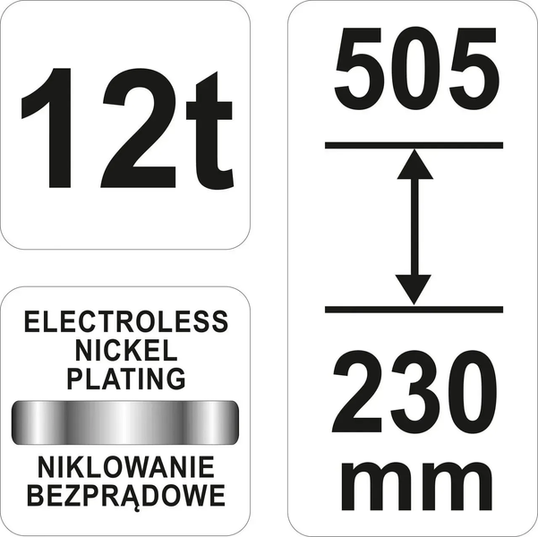 Пляшковий домкрат 12 тонн YATO YT-17045 YT-17045 фото