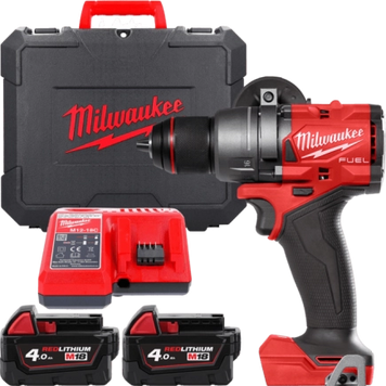 Дриль-шуруповерт акумуляторна безщіткова MILWAUKEE M18 FDD3-402C (158Нм) (ЗУ+2акк.Х4Ач+кейс) 4933492472 фото