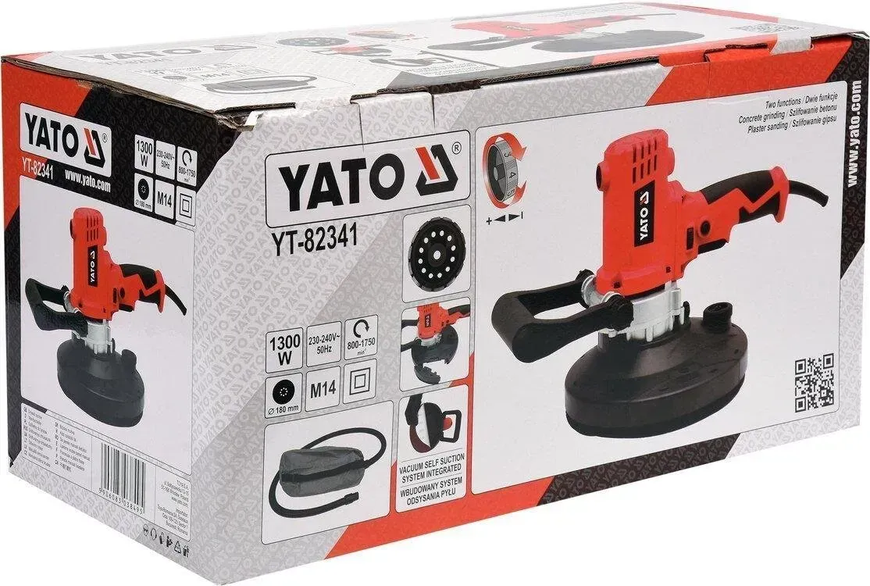 Шліфмашина для стін і бетону YATO YT-82341 YT-82341 фото