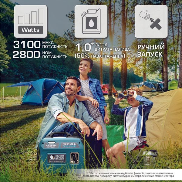 Інверторний генератор Konner&Sohnen KS3100iS 000004853 фото