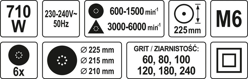 Шліфмашина для стін і стель YATO YT-82350 YT-82350 фото