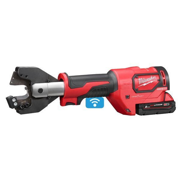 Кабелеріз гідравлічний акумуляторний MILWAUKEE, M18 ONEHCC-201C ACSR (+ заряд.пристрій, 1 акум., кліщі, HD кейс) 4933464304 фото