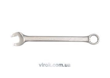 Ключ комбінований (60 мм) YATO YT-00768 довжина 660 мм углеродиста сталь 15&deg; поворот головки 12-гранний AS-Drive Сатинове покриття YT-00768 фото