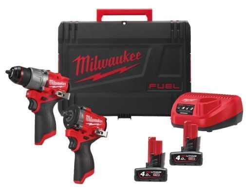 Набор из двух инструментов бесщеточных аккумуляторных M12 FPP2X2-402X MILWAUKEE (гайковерт M12 FCIWF12G3-0, дрель-шуруповерт M12 F 4933498741 фото