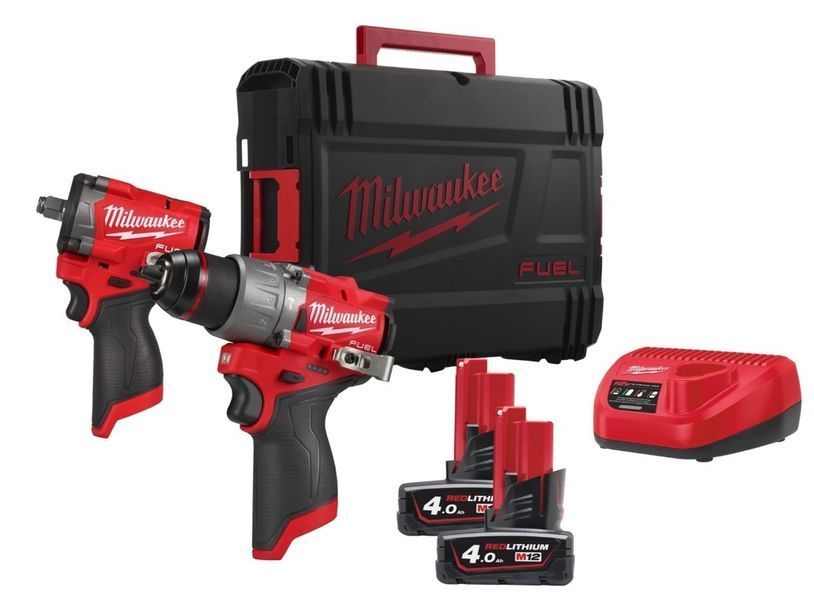 Набор из двух инструментов бесщеточных аккумуляторных M12 FPP2X2-402X MILWAUKEE (гайковерт M12 FCIWF12G3-0, дрель-шуруповерт M12 F 4933498741 фото