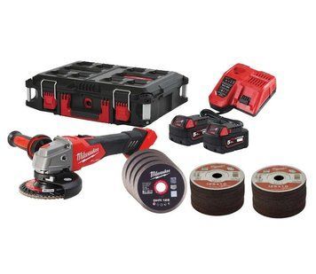 Шліфмашина кутова - болгарка акумуляторна безщіткова MILWAUKEE 125 мм M18 FSAG125XB100P-502P 4933498241 фото