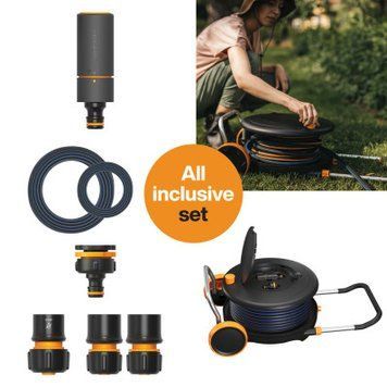 Катушка со шлангом Fiskars L 1/2" (13мм) L-30м с набором аксессуаров (1071670) 1071670 фото