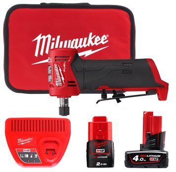 Шліфмашина кутова цангова акумуляторна M12 FDGA-422B FUEL MILWAUKEE 4933471439 , (+ заряд.пристрій, 2 акум., 2 цанги, сумка для 4933471439 фото