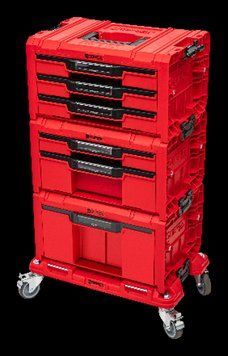 Набір ящиків QBRICK SYSTEM PRO RED Drawer Workshop SET 6, 2.0 RUHD мобільна шафа 525 x 345 x 885 Z260370PG003 фото