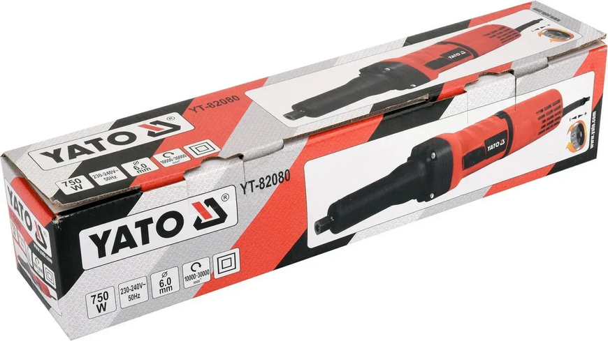 Пряма шліфувальна машина 750 Вт YATO YT-82080 YT-82080 фото