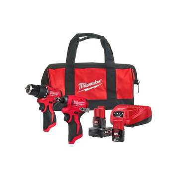Набор инструментов аккумуляторных MILWAUKEE M12BLPP2B-422B (M12 BLPDRC, BLIDRC. зарядное устройство, 1Х2Ач, 1Х4Ач, сумка) 4933500425 фото