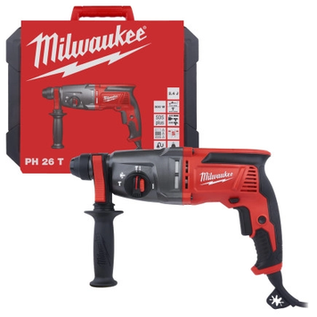 Перфоратор 3-режимный SDS-PLUS PH 26 T энергия удара 2,4Дж MILWAUKEE 4933464580 (+глубомер, боковая ручка, HD кейс) 4933464580 фото