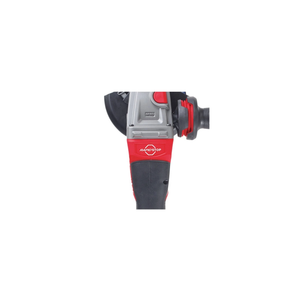 Шлифмашина угловая аккумуляторная MILWAUKEE M18FSAGF125XB-0X диаметр 125 мм с плоским редуктором (+ защитный кожух, боковая рукоятка, 4933478438 фото