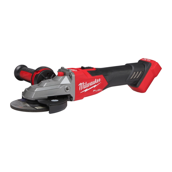 Шлифмашина угловая аккумуляторная MILWAUKEE M18FSAGF125XB-0X диаметр 125 мм с плоским редуктором (+ защитный кожух, боковая рукоятка, 4933478438 фото