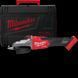 Шлифмашина угловая аккумуляторная MILWAUKEE M18FSAGF125XB-0X диаметр 125 мм с плоским редуктором (+ защитный кожух, боковая рукоятка, 4933478438 фото 1