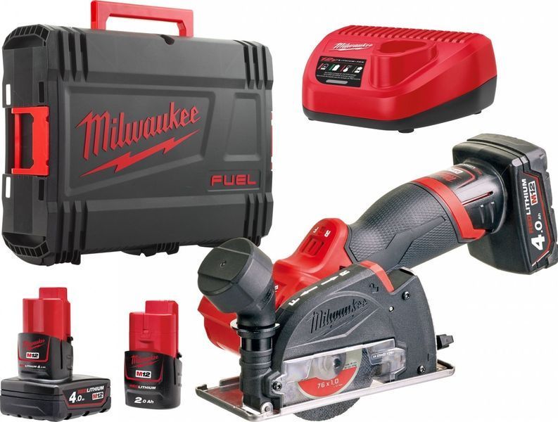 Субкомпактная отрезная многофункциональная машина MILWAUKEE M12 FCOT-422X FUEL 4933464619 (+ заряд.устройство, 2 акум., HD кейс) 4933464619 фото