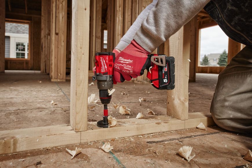 Дриль-шуруповерт акумуляторна безщіткова MILWAUKEE M18 FDD3-0X (158 м) (каркас+HDкейс) + M18 B5 подарунок 4933479862/B5 фото