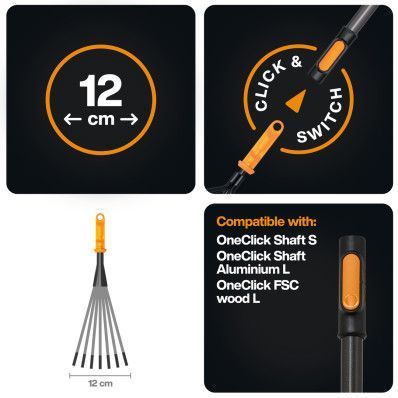 Грабли малые Fiskars OneClick&trade; (1080682) 1080682 фото