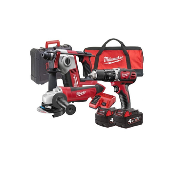 Набор инструментов аккумуляторных MILWAUKEE, M18 BPP3A-402B - KIT COMPOSTO DA: (зарядное устройство M12-18FC, 2 аккумулятора M18 B4 4933464140 фото