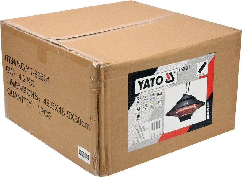 Інфрачервоний обігрівач з дистанційним управлінням YATO YT-99501 YT-99501 фото