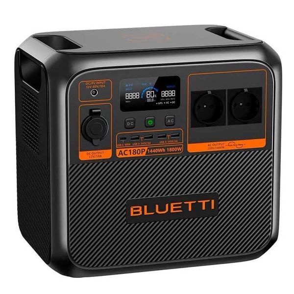 Зарядна станція Bluetti AC180P, 1800 Вт, 1440 Вт*год (електростанція для дому, ДЖБ, UPS) AC180P фото