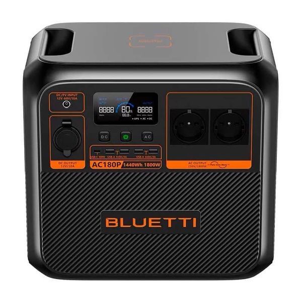 Зарядна станція Bluetti AC180P, 1800 Вт, 1440 Вт*год (електростанція для дому, ДЖБ, UPS) AC180P фото