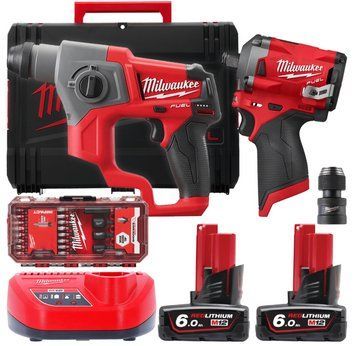 Набір з двох інструментів безщіткових акумуляторних M12 FPP2BP-602X POWER PACK MILWAUKEE 4933481029 фото